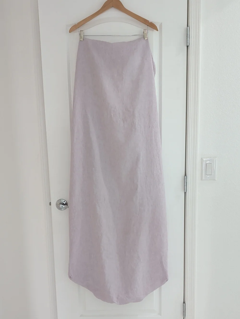 Pottery Barn Kids Belgian Flax Linen Crib Sheet Lavender Purple